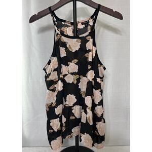 TORRID Black Floral Sleeveless Camisole Blouse Size 00